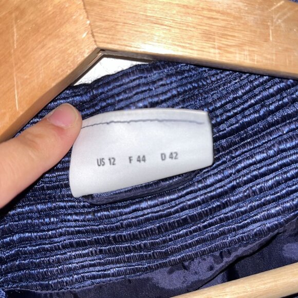 Akris Punto Blue 3/4 Sleeve Blazer Women size 12 - Picture 4 of 10